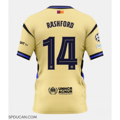 Muški Nogometni Dres Barcelona Marcus Rashford #14 Gostujuci 2025-26 Kratak Rukav Muški Nogometni Dres Barcelona Marcus Rashford #14 Gostujuci 2025-26 Kratak Rukav
